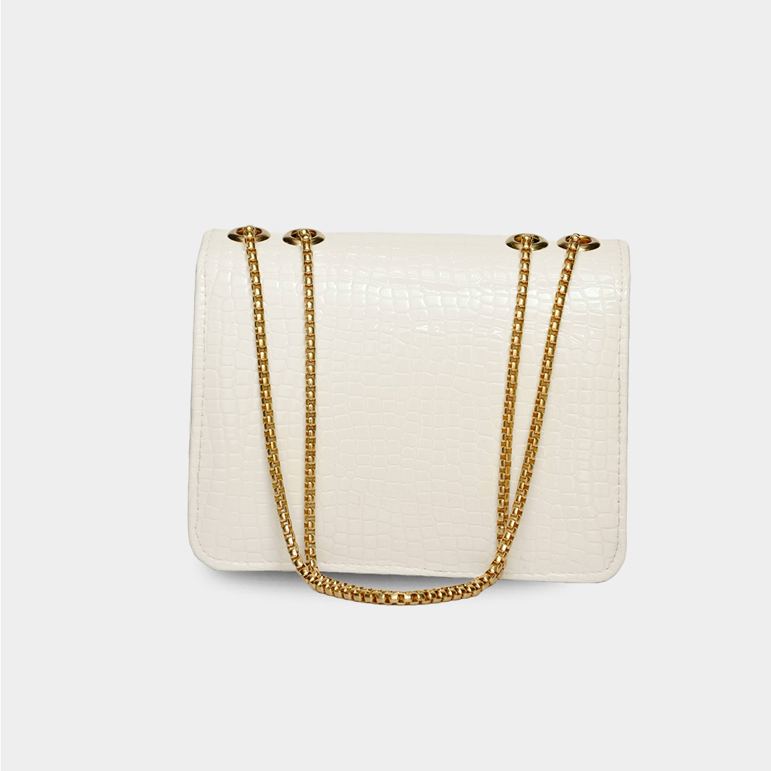 LONG CHAIN PURE PATEN FASHION BAG