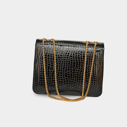 LONG CHAIN PURE PATEN FASHION BAG